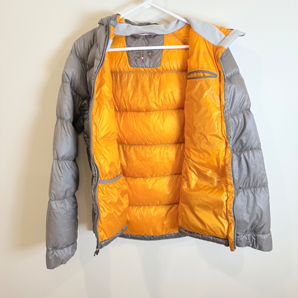 STIO Hooded Puffer Jacket Gray Full Zip Insulated Warm Down Winter Outerwear - Picture 9 of 16